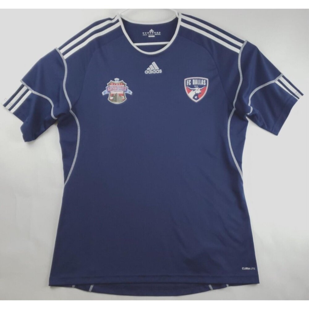Adidas FC Dallas Jersey Mens XL Mens Blue King Tut Tournament Soccer